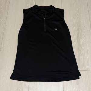 3/$10 Black Sleeveless Women's Quarter Zip Top